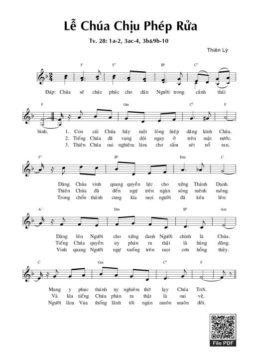 Thánh Vịnh 28, Lễ Chúa Chịu Phép Rửa