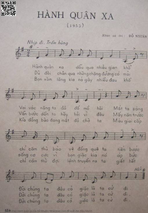 Sheet PDF of Hành quân xa - Đỗ Nhuận