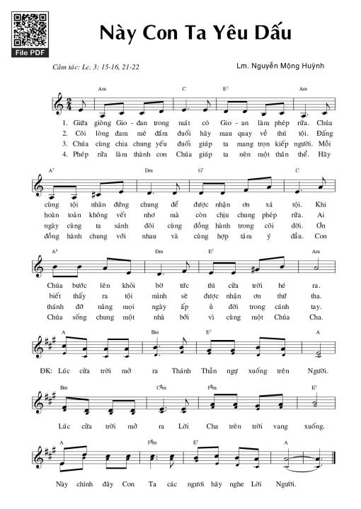 Này Con Ta Yêu Dấu