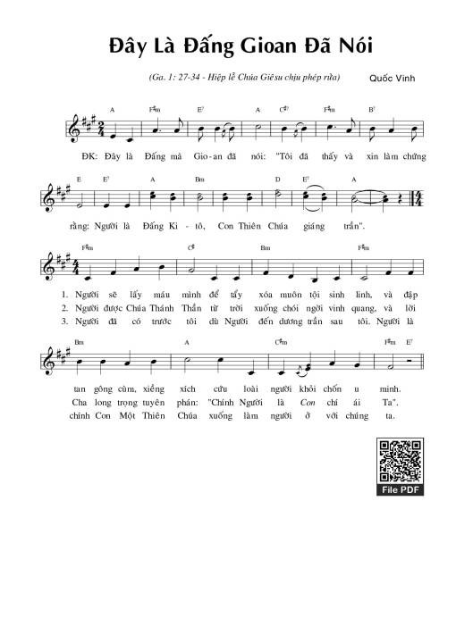 Đây Là Đấng Gioan Đã Nói