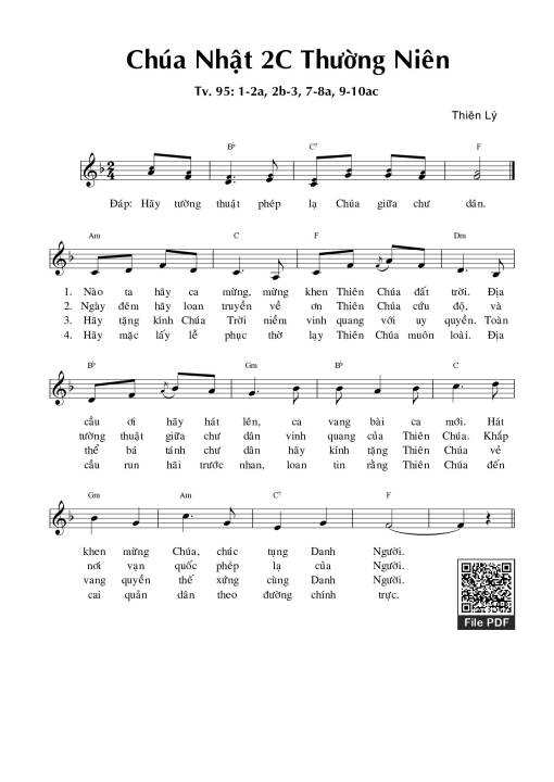 Thánh Vịnh 95, Chúa Nhật 2C Thường Niên