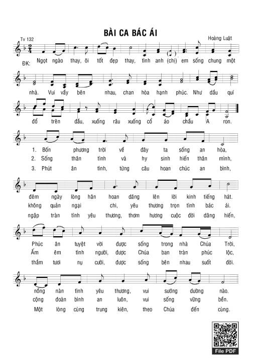 Bài Ca Bác Ái - Hoàng Luật