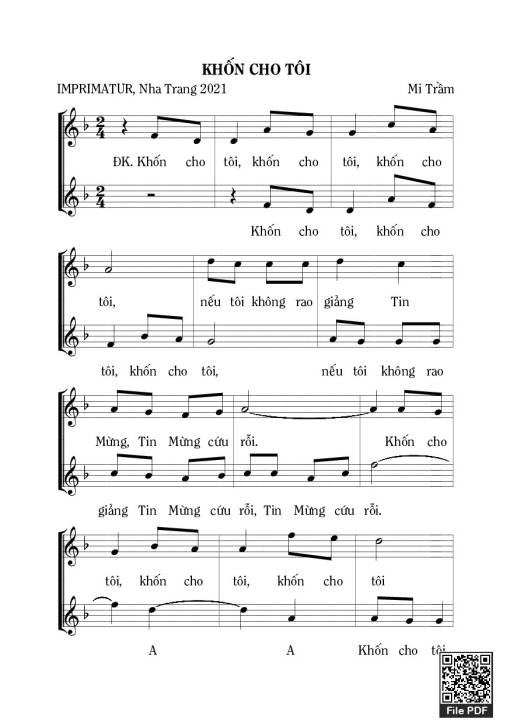 Sheet PDF of Khốn Cho Tôi