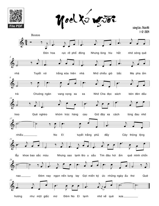 Sheet PDF of Noel xứ người
