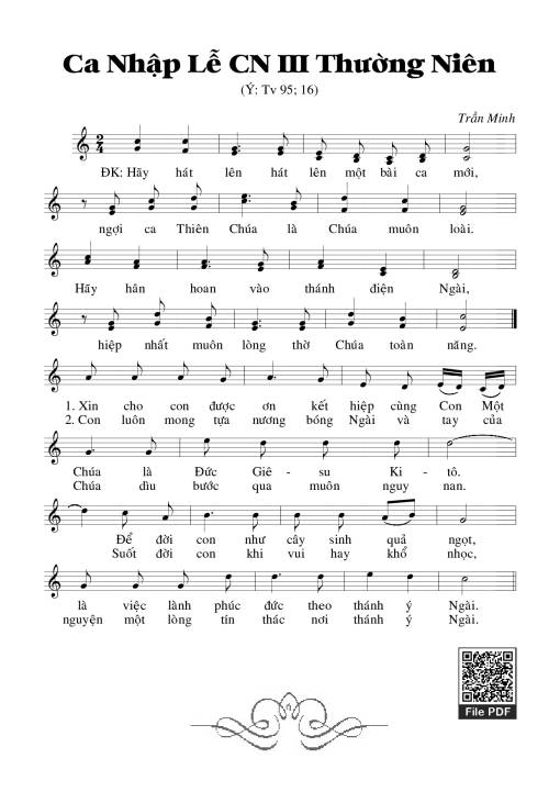 Thánh Vịnh 95, Nhập Lễ 3 Thường Niên