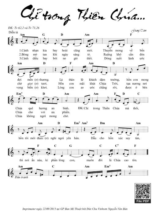 Sheet PDF of Chỉ Trong Thiên Chúa