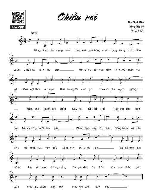 Chiều rơi - Thảo Hồ