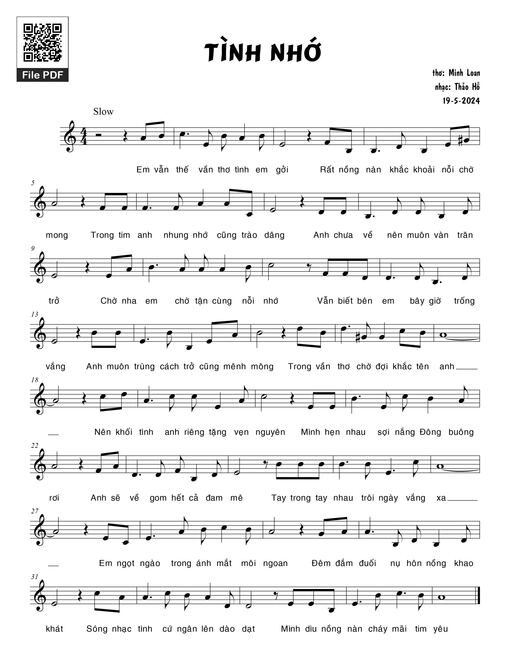 Tình nhớ - Thảo Hồ