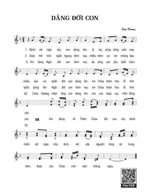 Dâng Đời Con - Sơn Dương