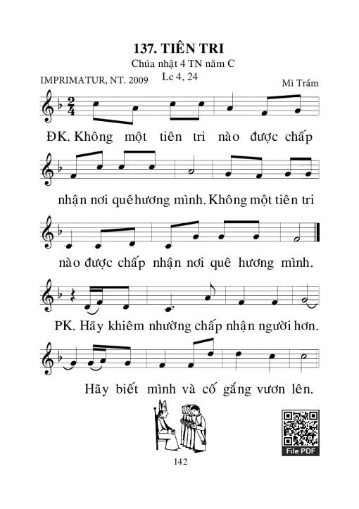 Sheet PDF of Tiên Tri - Mi Trầm