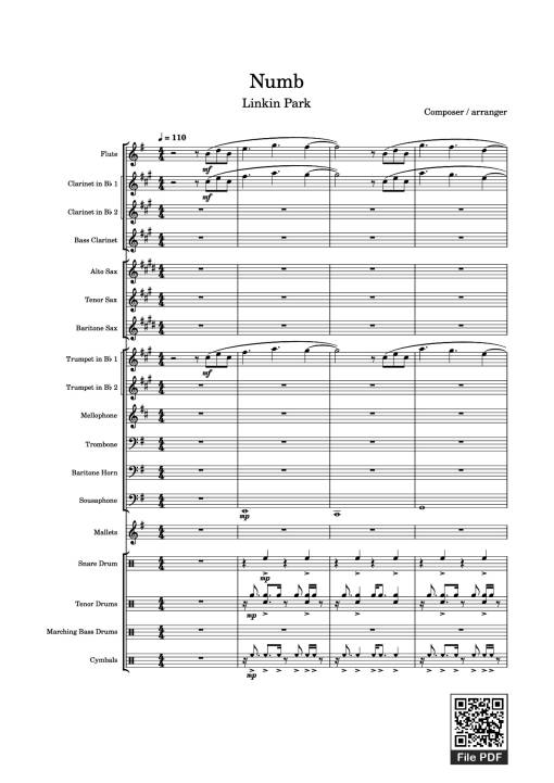 Numb - Composer / Arranger