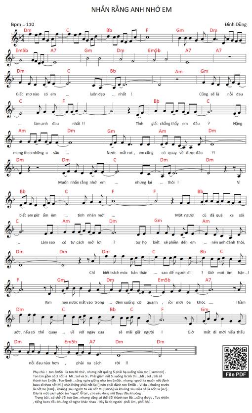 Nhắn rằng anh nhớ em