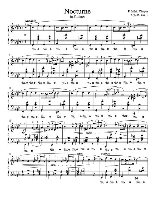 Nocturne Op. 55, No. 1 Piano