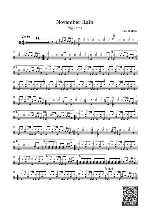 November Rain - Guns N' Roses