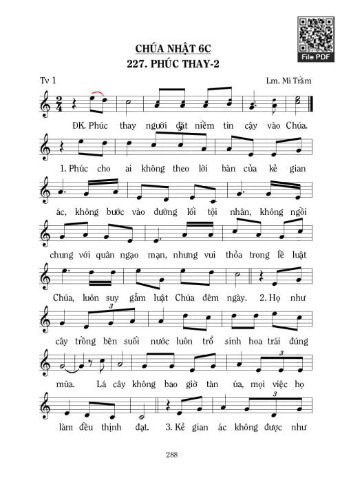 Sheet PDF of Thánh Vịnh 1, Phúc Thay 2