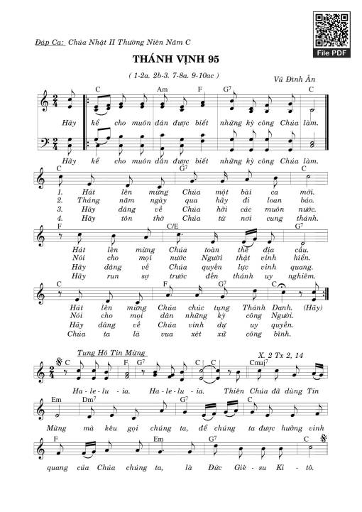 Sheet PDF of Thánh Vịnh 95
