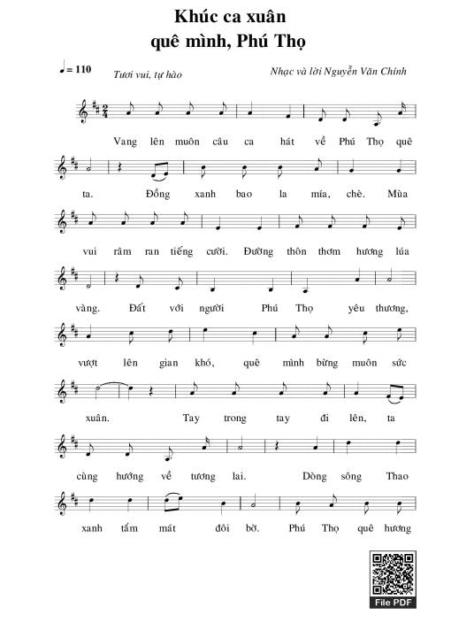 Khúc ca xuân quê mình, Phú Thọ