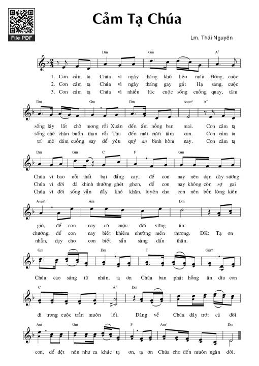 Cảm Tạ Chúa - Thái Nguyên