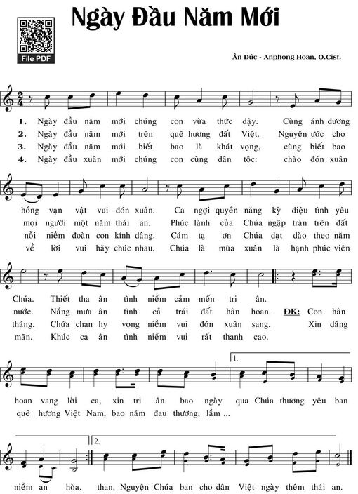 Sheet PDF of Ngày Đầu Năm Mới