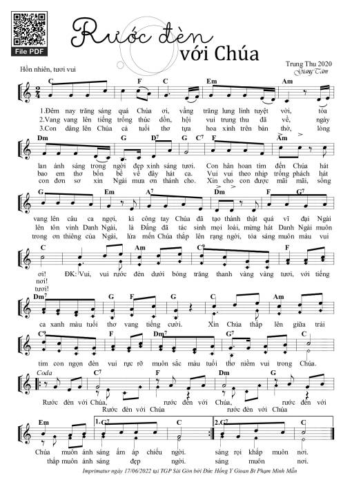 Sheet PDF of Rước Đèn Với Chúa