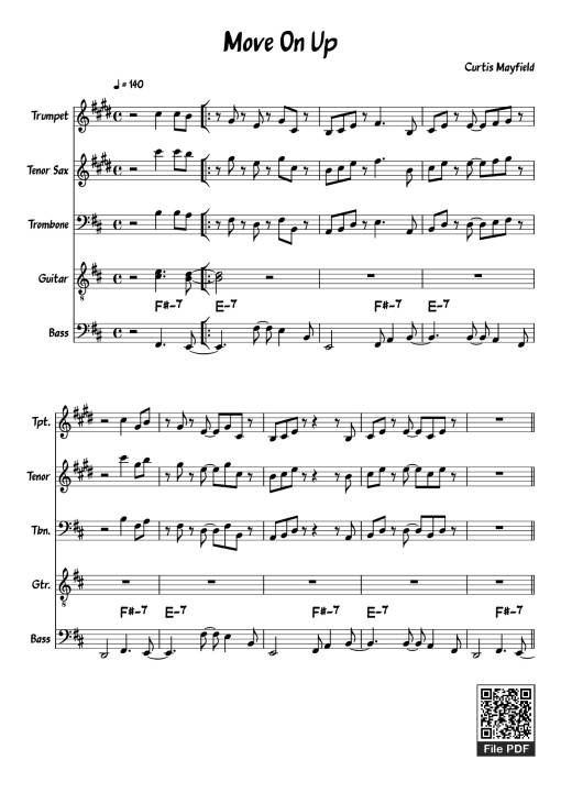 Move On Up Guitar TAB