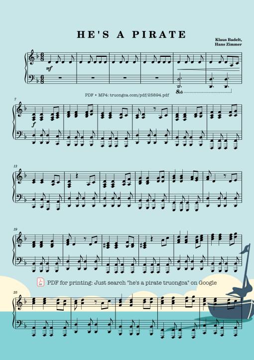 He's a pirate Piano - Klaus Badelt