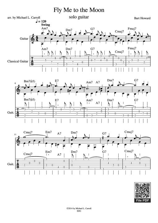 Fly Me to the Moon Guitar TAB