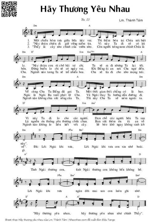 Sheet PDF of Hãy thương yêu nhau