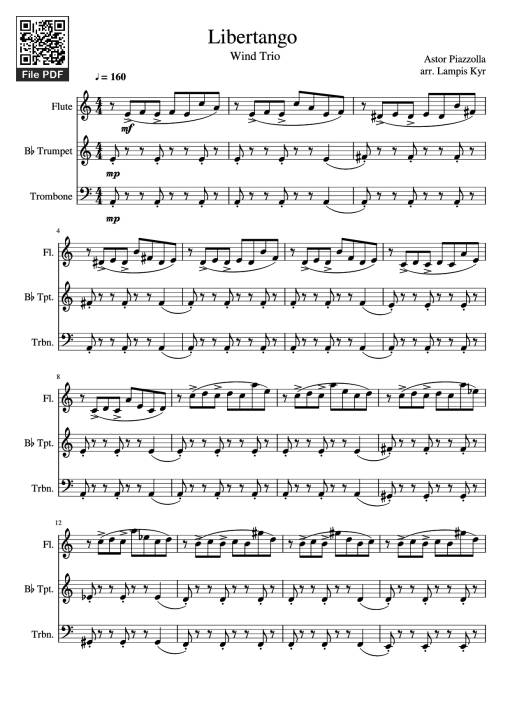 Libertango - Flute Trumpet