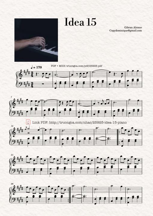 Idea 15 Piano - Gibran Alcocer