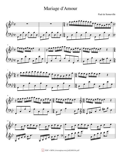 Mariage d'Amour Piano