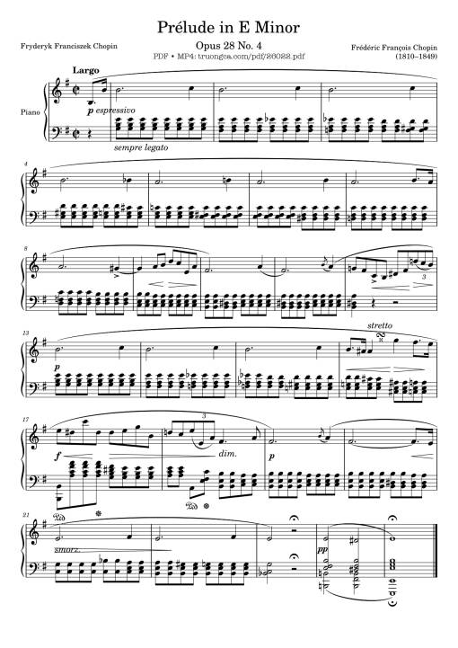 Prélude in E Minor Piano