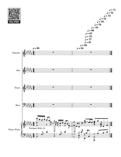 Sheet PDF of Damgo Man Lang – Eutiquio Solis, Jr. Damgo man lang Piano