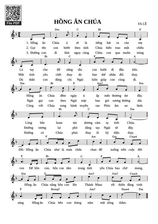 Hồng ân Chúa - Fa Lê