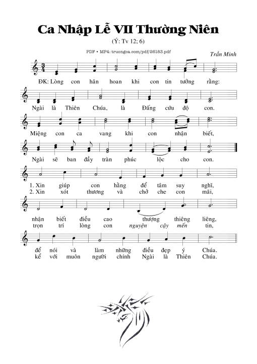 Thánh Vịnh 12, Ca Nhập Lễ Chúa Nhật 7 Thường Niên