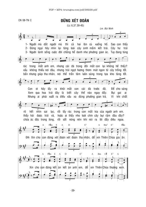 Sheet PDF of Đừng Xét Đoán