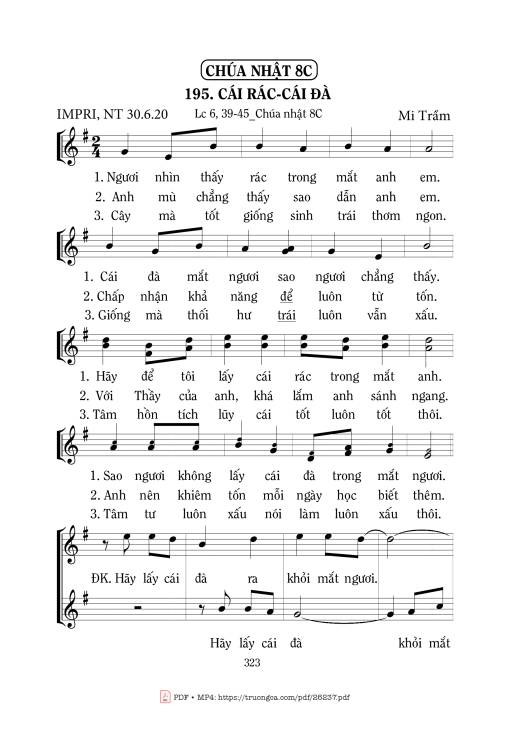 Sheet PDF of Cái Rác-Cái Đà