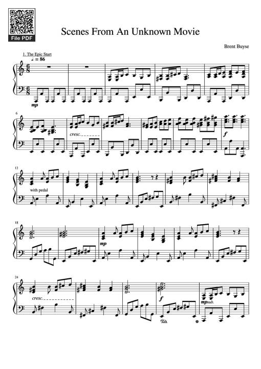 Scenes From An Unknown Movie Piano