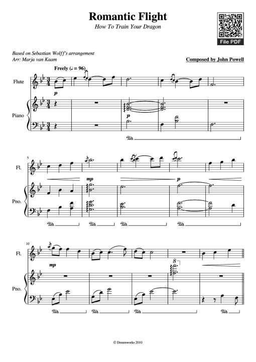 Sheet PDF of Romantic Flight Piano