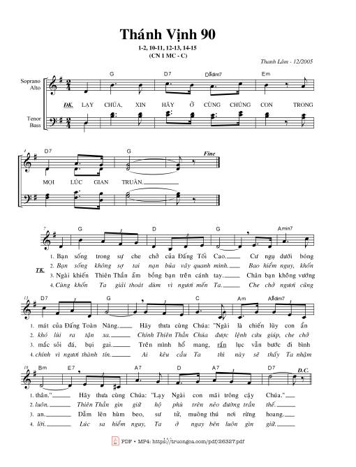 Thánh Vịnh 90, Chúa Nhật 1C Mùa Chay