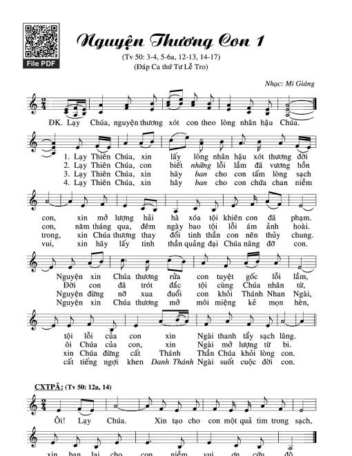 Thánh Vịnh 50, Nguyện Thương Con 1