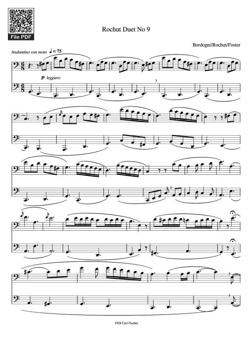 Sheet PDF of Rochut Duet No 9