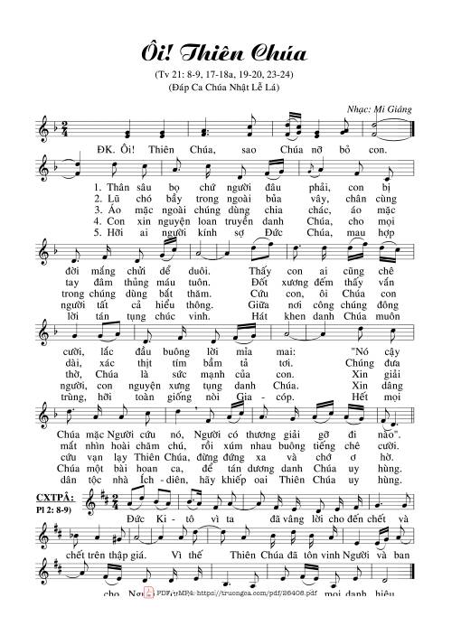 Thánh Vịnh 21, Ôi Thiên Chúa