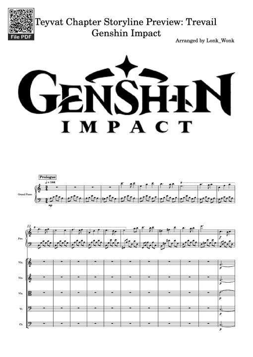 Teyvat Chapter Storyline Preview: Trevail Genshin Impact Piano