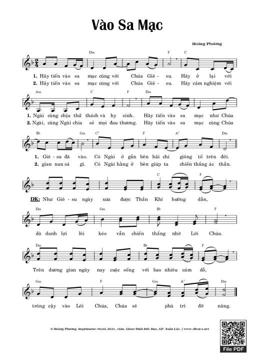 Vào Sa Mạc - Hoàng Phương