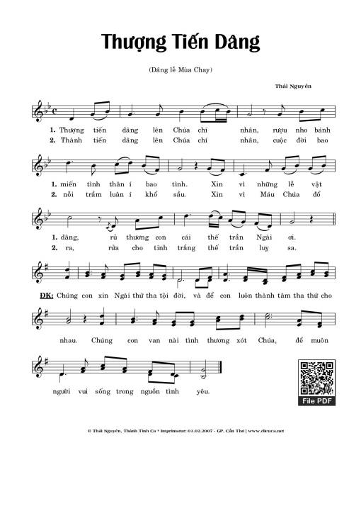 Sheet PDF of Thượng Tiến Dâng