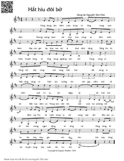 Sheet PDF of Hiu hắt đôi bờ