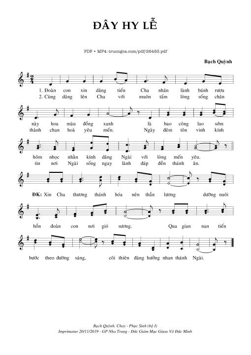 Đây Hy Lễ - Bạch Quỳnh