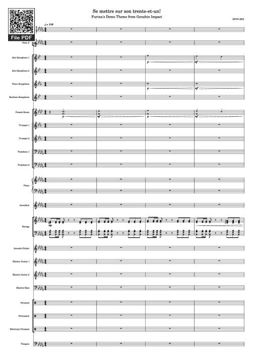 Sheet PDF of Se mettre sur son trente-et-un! Piano