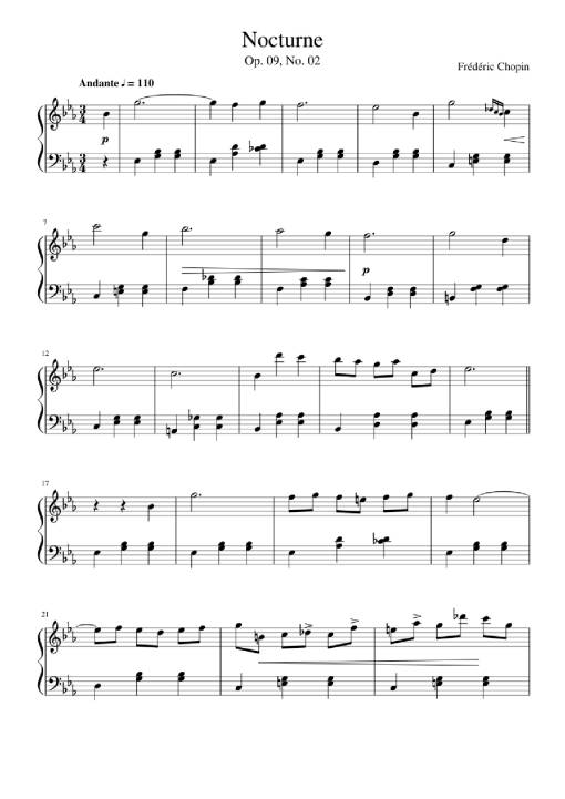 Nocturne in E-flat Major (Easy)